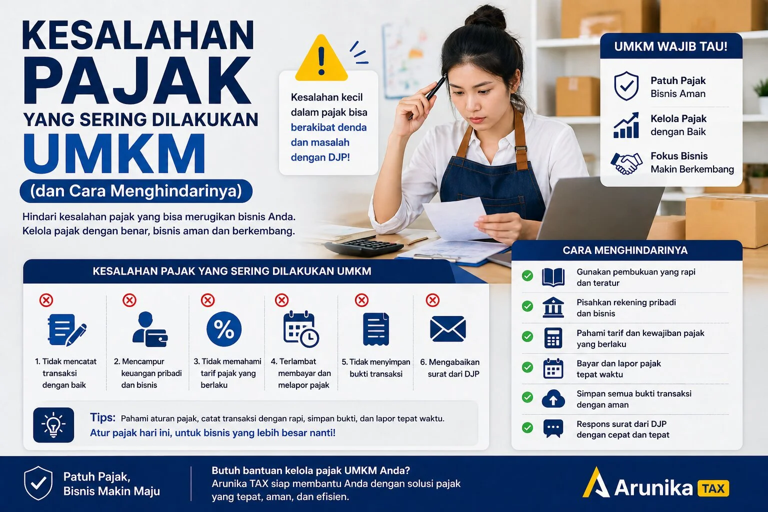 Artikel perpajakan: Kesalahan Pajak yang Sering Dilakukan UMKM (dan Cara Menghindarinya)